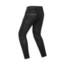 Motojeans mit gelben Knieschützern und Schaumstoff-Seitenschützern Netzpaneele und elastische Einsätze Polyester und Baumwolle Schwarz 3
