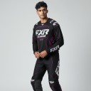 Motokrosový komplet dres a nohavice Dres s dlhým rukávom a nohavice s prackou Polyester a nylon Čierny s fialovými prvkami Na motokros a enduro 2
