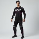 Motokrosový komplet dres a nohavice Dres s dlhým rukávom a nohavice s prackou Polyester a nylon Čierny s fialovými prvkami Na motokros a enduro 3