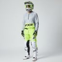 Motokrosový komplet dres a nohavice Perforovaný dres s dlhým rukávom a nohavice s prackou Polyester a nylon Šedý dres a žlté nohavice 3