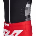 Motokrosový komplet dres a nohavice Perforovaný dres s dlouhým rukávom a nohavice s prackou Polyester a nylon Čierny dres a červené nohavice 4