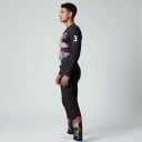 Motokrosový komplet dres a nohavice Perforovaný dres s dlouhým rukávom a nohavice s prackou Polyester a nylon Čierny s farebným dúhovým vzorom 3