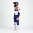 Motokrosový komplet dres a nohavice Perforovaný dres s dlouhým rukávom a nohavice s prackou Polyester a nylon Modrobiely s oranžovými prvkami 4