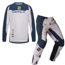Motokrosový set dres a kalhoty Dlouhý rukáv Zesílená kolena Prodyšná síťovina Polyester a nylon Unisex moto oblečení na motokros a enduro 4