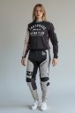 Motokrossz szett póló és nadrág Unisex Háló póló hosszú ujjú Poliészterből és nylonból Fehér-fekete Motorkerékpárhoz motokrossz és enduro 5