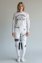 Motokrosz szett póló és nadrág Unisex Hosszú ujjú és hálós oldalakkal Poliészterből és nylonból Sötétzöld sárga elemekkel Motorra 6