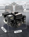 Motor pe benzin 4-timpuri 7,5 CP 210 ccm OHV Răcire pe aer Pornire manuală și electrică 39,9 x 25,4 x 32,8 cm Negru Karturi și Generatoare 12