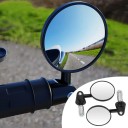 Motorcycle Handlebar Mirrors with Round Wide-Angle Glass, Adjustable Angle, 1 Pair for Left and Right Fitting 3