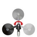 Motorcycle Handlebar Mirrors with Round Wide-Angle Glass, Adjustable Angle, 1 Pair for Left and Right Fitting 6