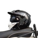 Motorcycle Helmet with Removable Visor and Tinted Shield ABS Shell Integral Enduro with Print and Ventilation for Motorcycle and Scooter 1