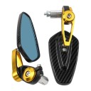 Motorcycle Mirrors 2 pcs Coloured Glass CNC 7/8" 22 mm Universal Mount Adjustable Angle Handlebar Mount Sporty Design 4