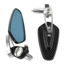 Motorcycle Mirrors 2 pcs Coloured Glass CNC 7/8" 22 mm Universal Mount Adjustable Angle Handlebar Mount Sporty Design 1