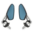 Motorcycle Mirrors 2 pcs Coloured Glass CNC 7/8" 22 mm Universal Mount Adjustable Angle Handlebar Mount Sporty Design 7