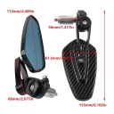 Motorcycle Mirrors 2 pcs Coloured Glass CNC 7/8" 22 mm Universal Mount Adjustable Angle Handlebar Mount Sporty Design 9