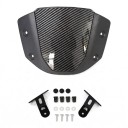 Motorcycle Windscreen for Honda CB650R 2019–2022 and CB1000R 2018–2020 Carbon Pattern Plastic Shield Black Mounting Kit Wind Protection 3