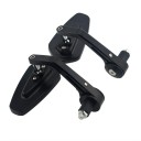 Motorcykel bakspejle 2 stk. farvede spejle 7/8&quot; 22 mm endemonteret aluminiumskonstruktion blåt glas justerbar vinkel 4