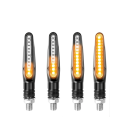 Motorcykel LED-blinklys med flydende effekt 85 x 25 mm Blinklys med M10-gevind Universalblinklys til motorcykler 5