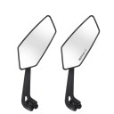 Motorfiets achteruitkijkspiegels 2 stuks Universele montage 8 mm en 10 mm Zwarte ABS-afdekking 360° draaibare kop Voor scooters en motorfietsen 1