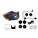 Motorfiets Bluetooth intercom met vaste microfoon, bereik tot 1000 m, ruisonderdrukking, waterdicht voor klaphelmen, lange levensduur met ingebouwde batterij 3