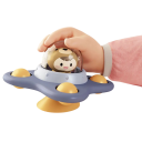 Motorisk leksak för barn 10,5 cm Nallebjörn med sugpropp Interaktivt sinnesverktyg Tidig utveckling av färdigheter Spel på bord och golv 4