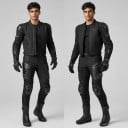 Motorkářské kalhoty s chrániči Pevné chrániče kolen a stehen Polstrování boků Pružný pas Polyester Unisex Černé Chráničové legíny 4