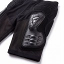Motorkárske šortky s chráničmi Pevné chrániče stehien a polstrovanie bokov Sieťované vsadky Polyester Unisex Čierne Chráničové kraťasy 4