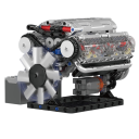 Motormodelbyggesæt 535 dele elektrisk drevet motorbyggesæt 19,3 x 13 x 13 cm lithiumbatteri pædagogisk legetøj til børn 14+ 1