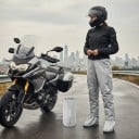 Motoroveralls met schoenbeschermers Elastische taille en opbergzak Polyester Motor kleding over broeken voor slecht weer 11