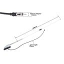 Motorradantenne für Radio Audio und Navigation Länge 119 cm Adapter 10,3 mm Silber mit Basis und Kabel für AM und FM Empfang am Motorrad 5