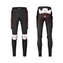 Motorradhosen mit Knieschutz und Oberschenkelpolstern Steißbeinschutz Gepolsterte Hüften Elastischer Bund Polyester Unisex Schwarz mit rotem 4