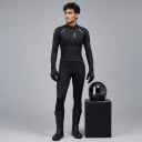 Motorradjacke mit Protektoren Rückenprotektor und 4 kleinere Protektoren Reißverschluss und Daumenlöcher Polyester und Spandex 4