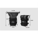 Motorrugzak waterdicht 8L compacte opbergtas ca. 10,5 × 28 cm zwarte schoudertas voor motorreizen 3