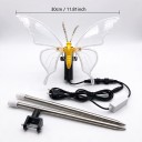 Motýlí LED Světlo 30 x 20 cm Dynamické S Pohyblivými Křídly Se Stojánkem Do Země Kovový Hrot 12 V ABS Teplé Bílé Venkovní i Vnitřní 3