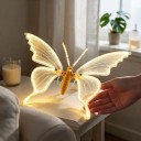 Motýlie LED Svetlo 30 x 20 cm Dynamické S Pohyblivými Krídlami So Stojanom Do Zeme Kovový Hrot 12 V ABS Teplé Biele Vonkajšie i Vnútorné 4