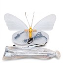 Motylowe LED Światło 40 x 25 cm Statyczny Świecący Motyl Z Stojakiem Do Ziemi Stałe Skrzydła 12 V Z Transformatorem ABS Ciepła Biała Na Ogród 5