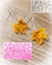 Moule à pâtisserie 3D en silicone avec des feuilles Pour des décorations en relief avec des nervures marquées Grandes et petites feuilles 3