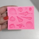 Moule à pâtisserie en silicone 3D avec coquillages Pour de petites décorations en forme de coquillages et de coquilles Onze motifs de différentes 2