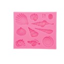 Moule à pâtisserie en silicone 3D avec coquillages Pour de petites décorations en forme de coquillages et de coquilles Onze motifs de différentes 4