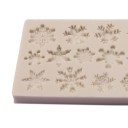 Moule à pâtisserie en silicone 3D avec des flocons de neige de différentes formes et tailles Motif hivernal et de Noël Dimensions du moule 11,6 x 5,8 4