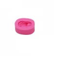 Moule en silicone 3D en forme de grenouille pour la fabrication de petites figurines Retrait facile du produit fini Silicone rose Taille 2