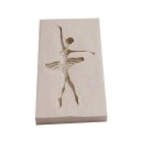 Moule en silicone 3D pour pâtisserie en forme de ballerine Détail en relief de la danseuse en tutu sur pointes Convient au lave-vaisselle Ballerine 4