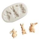Moule en silicone avec des lapins 3
