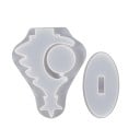 Moule en silicone ensemble pour la fabrication de décorations de Noël Arbre avec étoile et socle Moule pour résine époxy coulage d'ornements 2