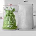 Moule en silicone pour bougie 6,5 × 8,5 cm Sac de Noël avec sapin et flocons Moule pour couler de la cire résine savon décorations 2