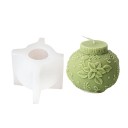 Moule en silicone pour bougie 8,8 x 7,3 cm Boule de Noël avec motif de houx Moule pour couler de la cire résine savon décorations 1