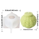 Moule en silicone pour bougie 8,8 x 7,5 cm Boule de Noël avec motif de la Sainte Famille Moule pour couler de la cire résine savon décorations 2