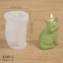 Moule en silicone pour bougie en forme de chat Moule pour la fabrication de bougies, de savons, de chocolat et de décorations originales pour le bricolage à domicile 3