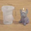 Moule en silicone pour bougie en forme de chien bulldog 4,3 x 6 cm Moule pour la fabrication de bougies, de savons, de chocolat et de décorations 2