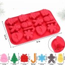 Moule en silicone pour chocolat de Noël 20,3 × 13 cm 7 formes Moule réutilisable en silicone éco pour pralines, glace et pâtisserie 6