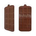 Moule en silicone pour chocolat en tablette Fabrication maison Pralines Pâtisserie Antiadhésif Résistant Réutilisable Création créative 22,6 × 10,7 × 0,5 cm 2
